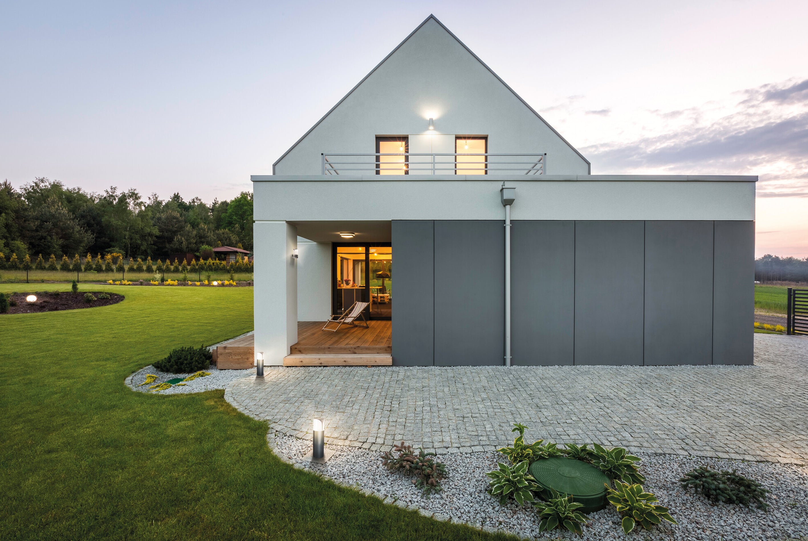 Kanlux PRESO Garden & Outdoor Lights | Wall-Mounted & Post Options | Graphite Finish, IP44 Waterproof LED Lighting