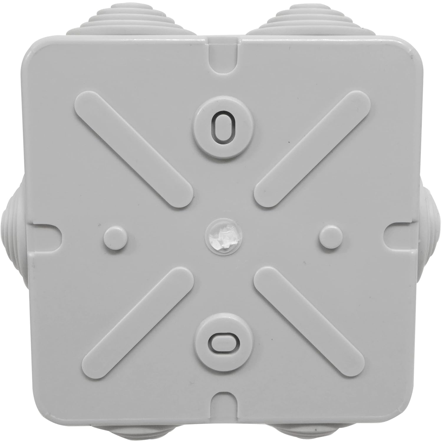 ESR SO80 80mm x 80mm x 40mm IP44 Electrical Junction Box with Grommets Outdoor Exterior Wiring Cable Connection CCTV
