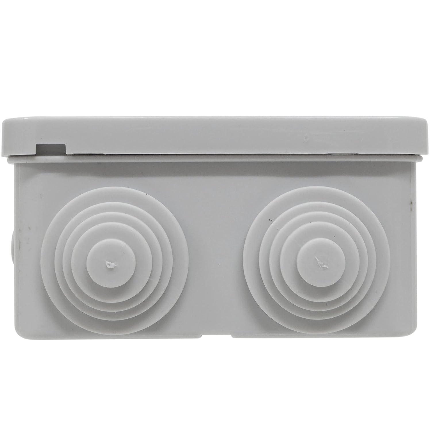 ESR SO80 80mm x 80mm x 40mm IP44 Electrical Junction Box with Grommets Outdoor Exterior Wiring Cable Connection CCTV