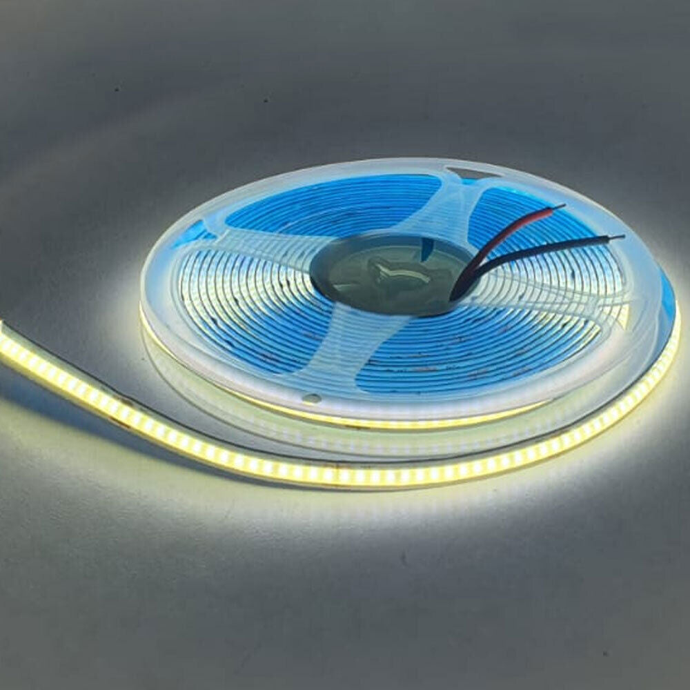 Manningham 24V 11w/m 5 meter IP00 8mm 55W White LED COB Dotless Striptape - IP00 Indoor - Choice of Warm WW Cool White CW