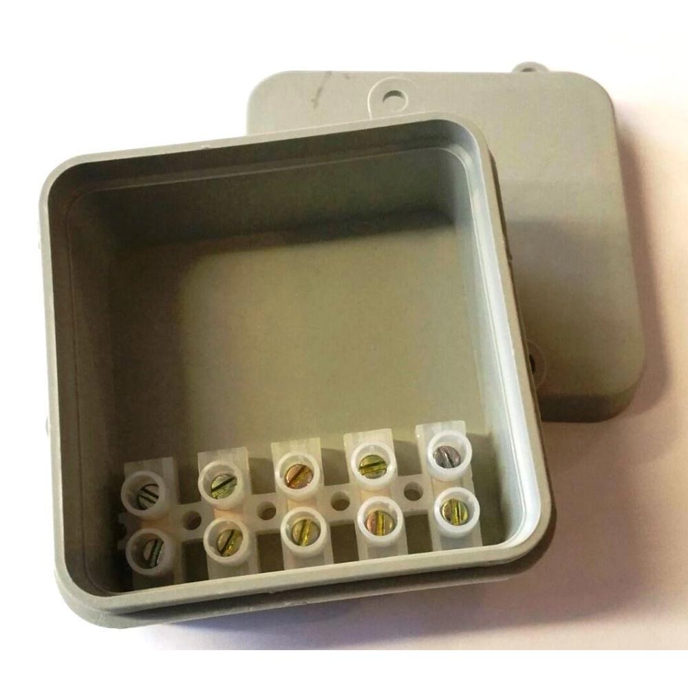ESR JBC2 65mm x 65mm x 30mm IP44 Electrical Wiring Junction Box Waterproof Enclosure 15amp Terminal Connector Outdoor (Used with Floodlight Installation)