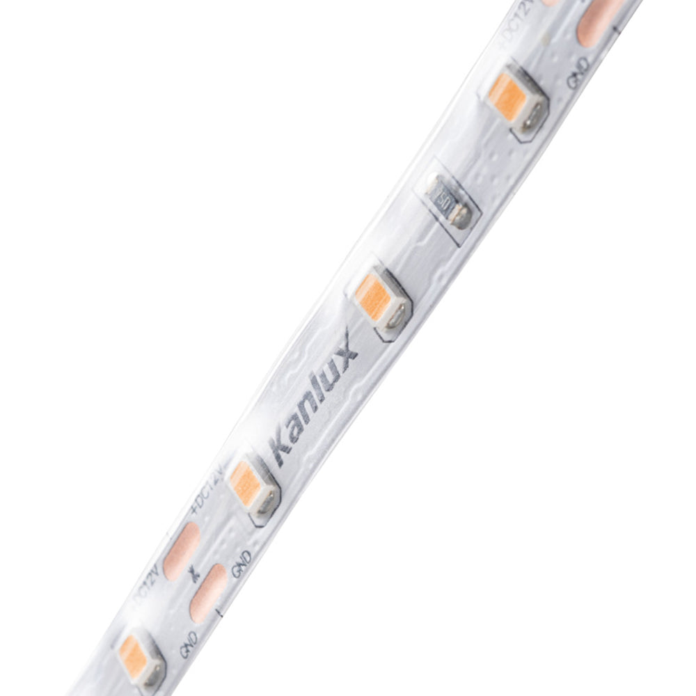 Kanlux Professional 12V 11w/m 5meter IP65 8mm 55w White LED Striptape - IP65 Indoor Outdoor Waterproof - Choice of Warm WW Neutral NW Cool White CW