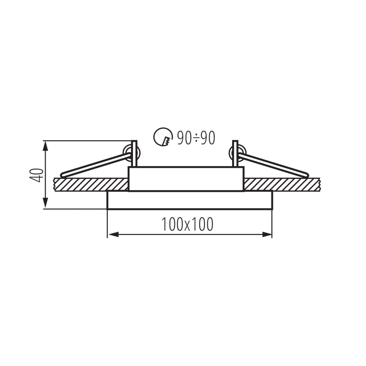 Kanlux ARET Recessed Ceiling Mounted GU10 Spot Light Tilt Adjustable Downlight