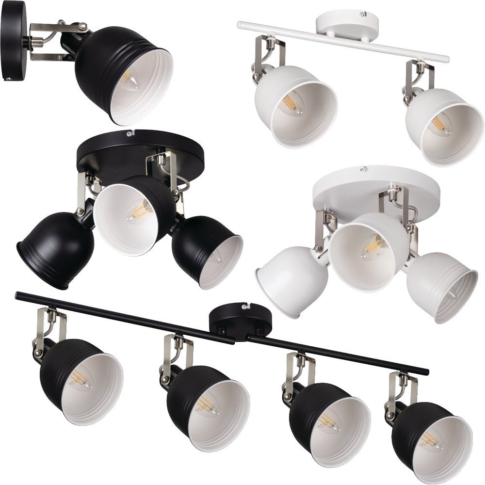 Kanlux DERATO E14 Single Twin Triple Quad Spot Ceiling Mounted Decorative Adjustable Light Fitting