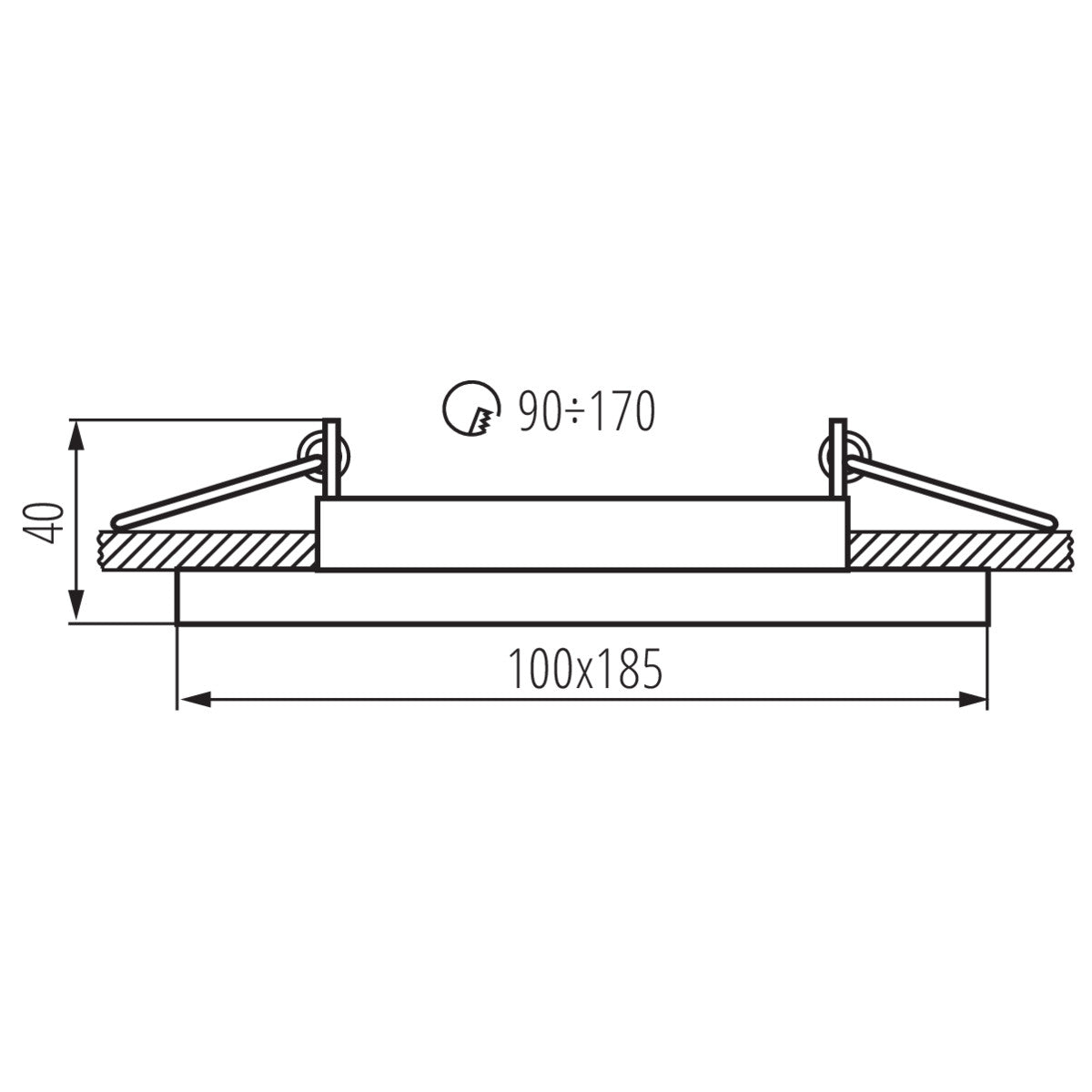 Kanlux ARET Recessed Ceiling Mounted GU10 Spot Light Tilt Adjustable Downlight