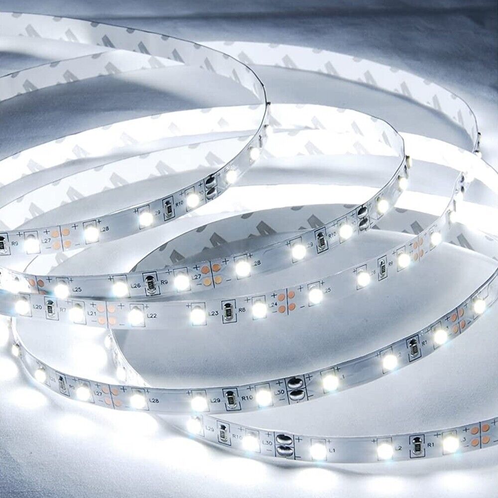 Manningham 12V 6w/m 25meter Roll IP00 8mm White LED Striptape - IP00 Indoor - Choice of Warm WW or Cool White CW