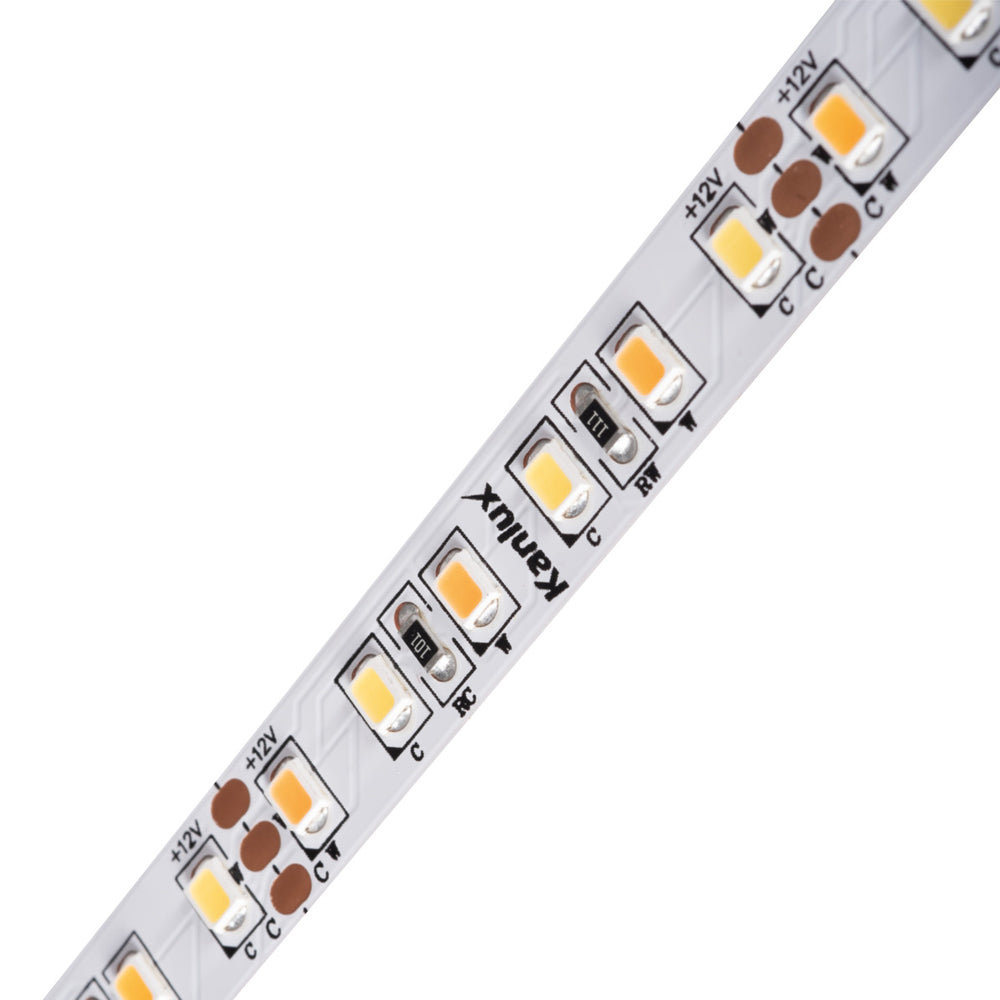 Kanlux Professional 12V 16w/m 5meter IP00 10mm 80w Super Bright LED Striptape - CCT Technology WW, NW, CW
