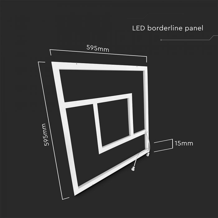 Maze Design 600x600 LED Panel Light 60W 6500K Cool White | 595x595 LED Ceiling Panel