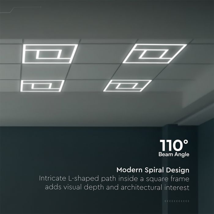 Maze Design 600x600 LED Panel Light 60W 6500K Cool White | 595x595 LED Ceiling Panel