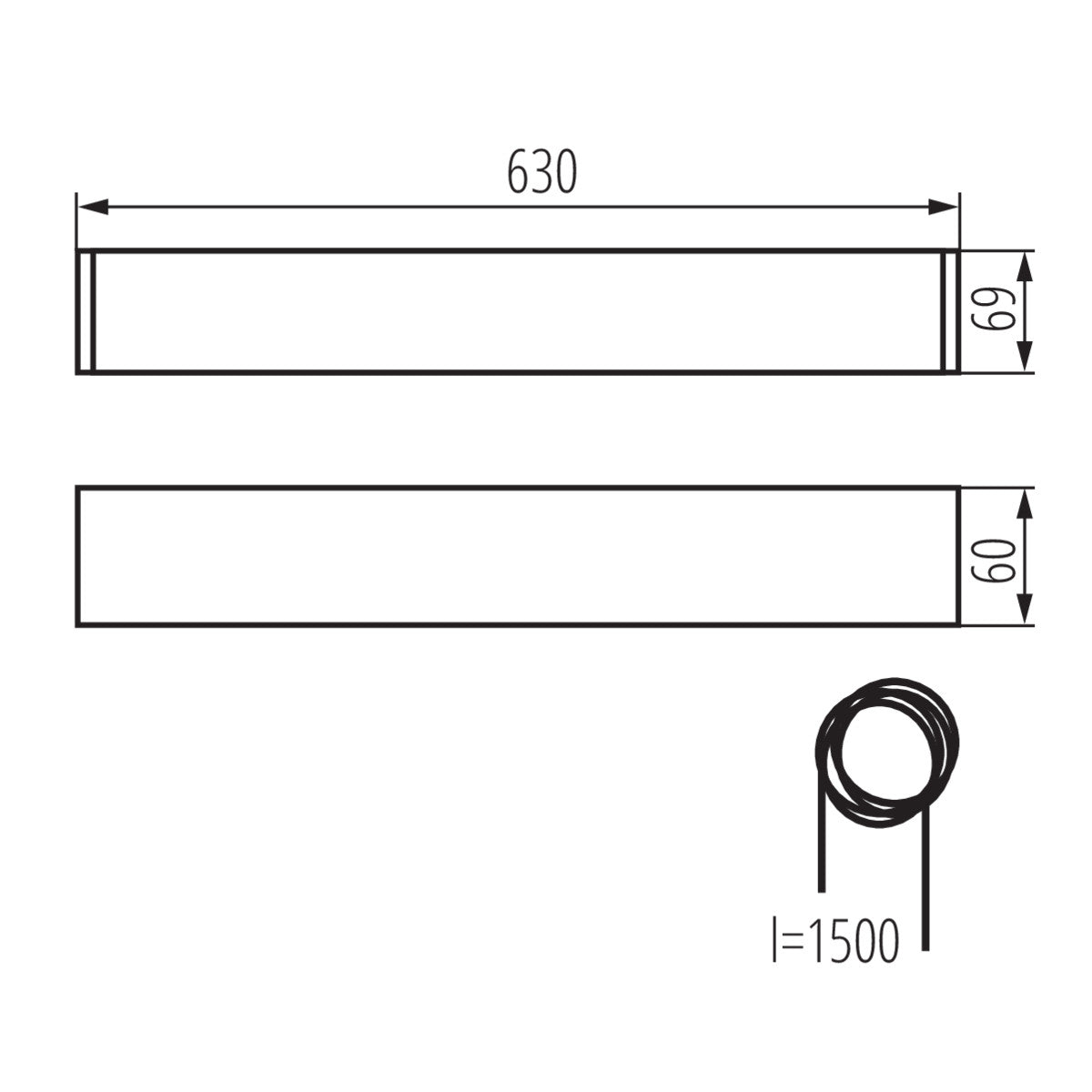 Kanlux RGB Kanlux 18W G13 T8 LED Tube Linear Fittings ALIN 4LED 630mm - Ceiling Mount Multi Colour Options