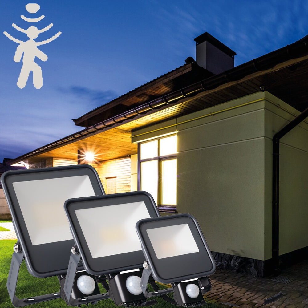 Kanlux IQ-LED FL IP44 LED Floodlight Neutral White 4000K PIR Motion Sensor