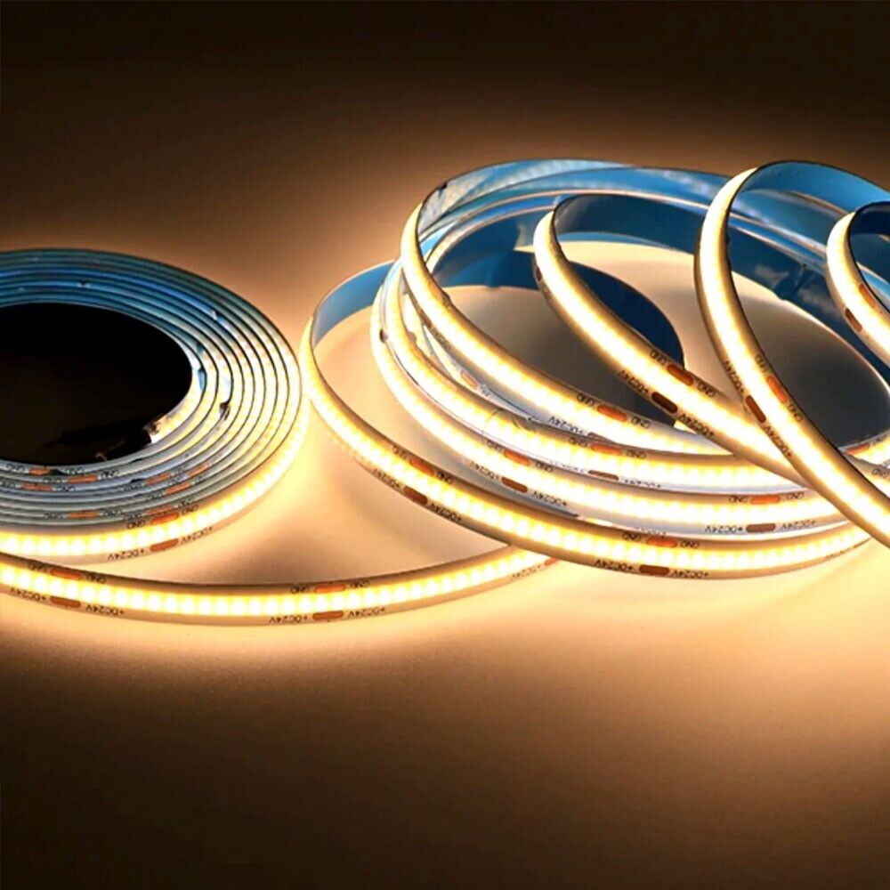 Manningham 24V 11w/m 5 meter IP00 8mm 55W White LED COB Dotless Striptape - IP00 Indoor - Choice of Warm WW Cool White CW