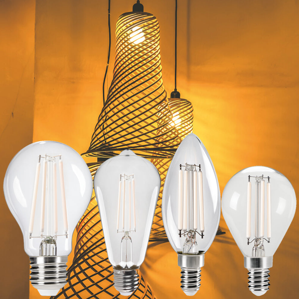 Kanlux XLED White Filament E27 LED Light Bulb A60 ST64 C35 G45 Warm White