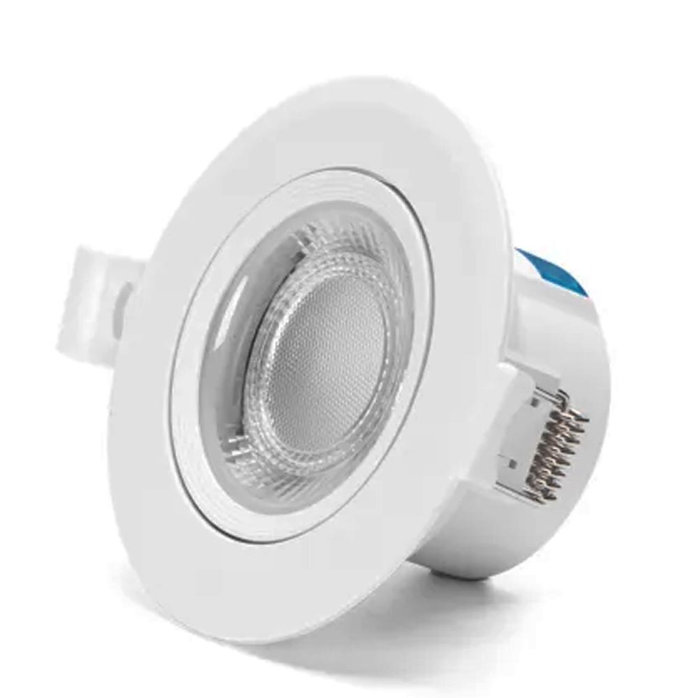 Aigostar 7W LED Light Round Recessed Ceiling Mounted Adjustable Spotlight Downlight Tilt Angle Daylight 6500K