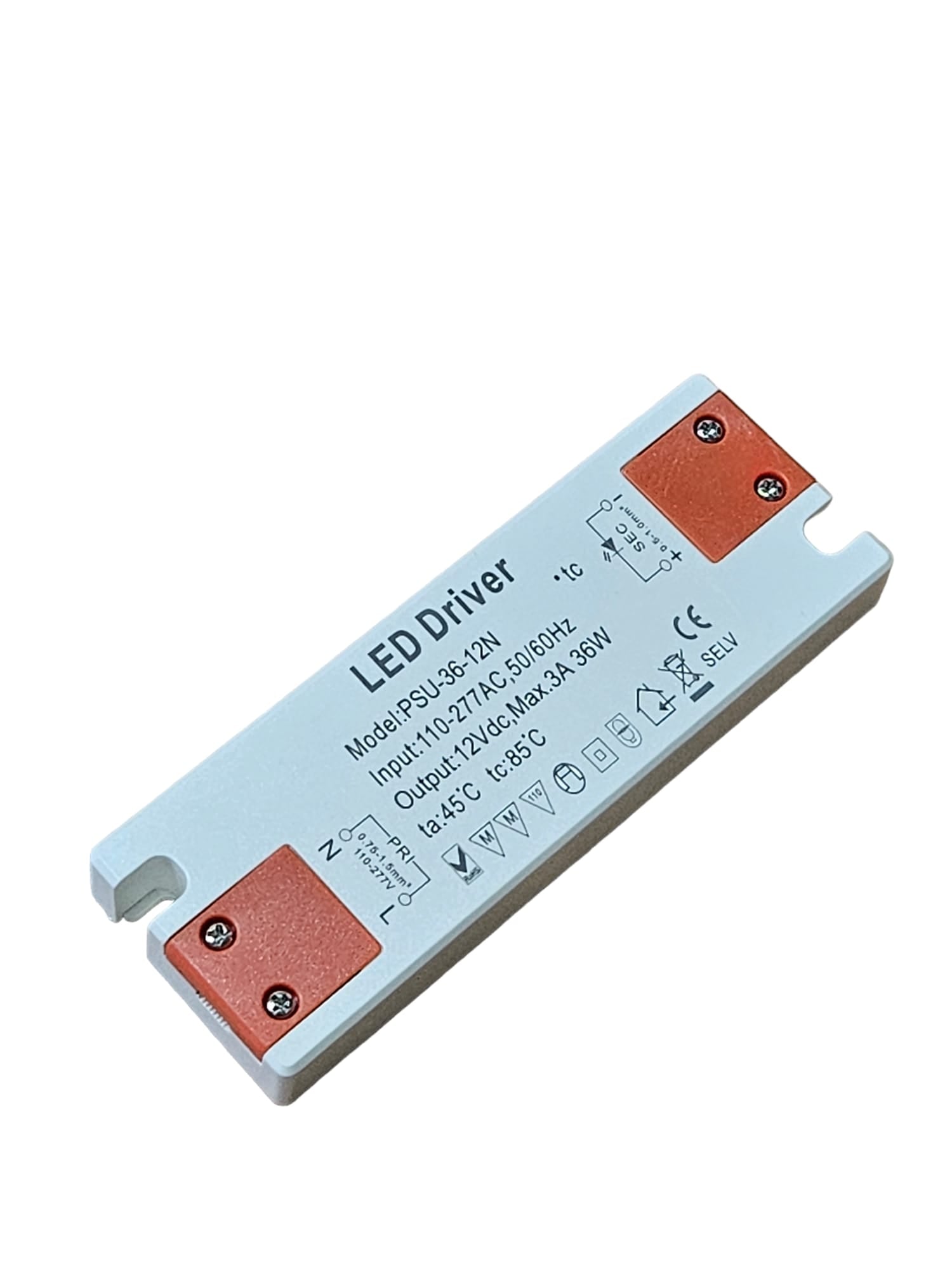 36w DC LED Power Supply Driver 12v / 24v VDC