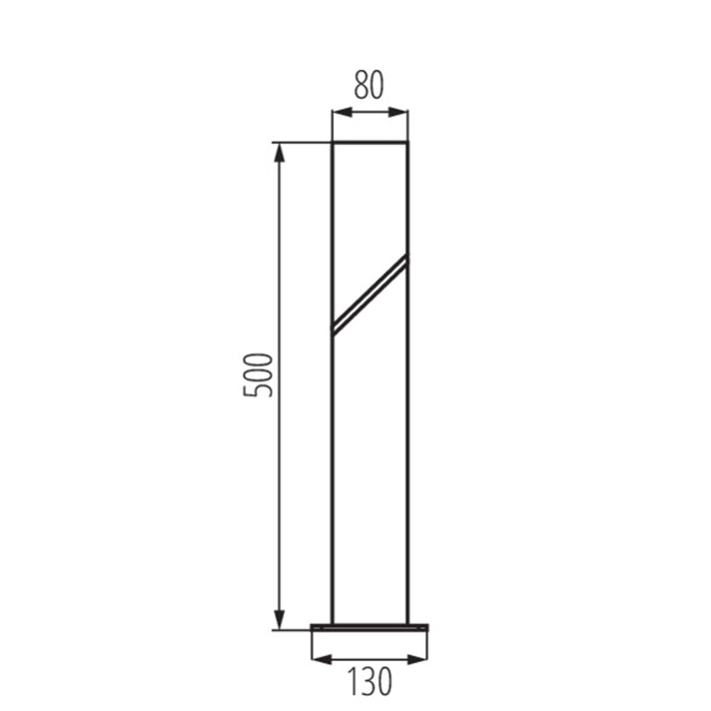 Kanlux LAVEN 50 GR Outdoor Garden Post Light | Graphite Finish E27 LED Compatible Waterproof IP44