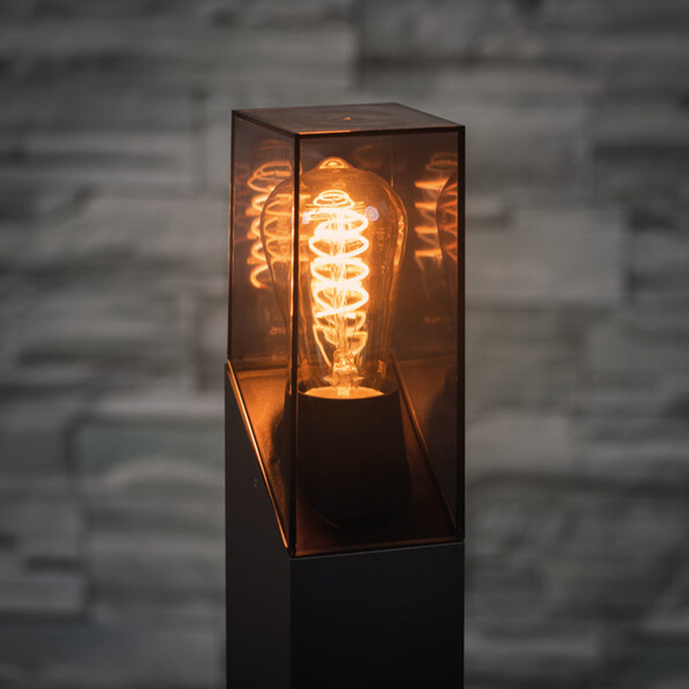 Kanlux LAVEN 50 GR Outdoor Garden Post Light | Graphite Finish E27 LED Compatible Waterproof IP44