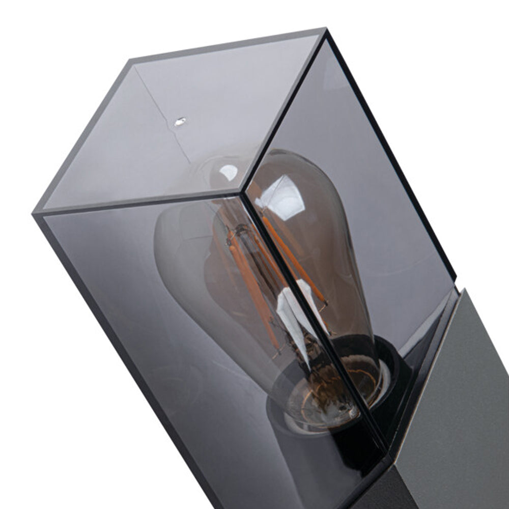 Kanlux LAVEN 80 GR Outdoor Garden Post Light | Graphite Finish E27 LED Compatible Waterproof IP44