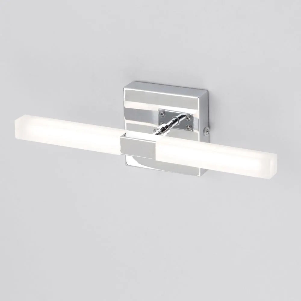 FORUM Pandora Rectangular Twin LED Wall Light Chrome/Glass IP44