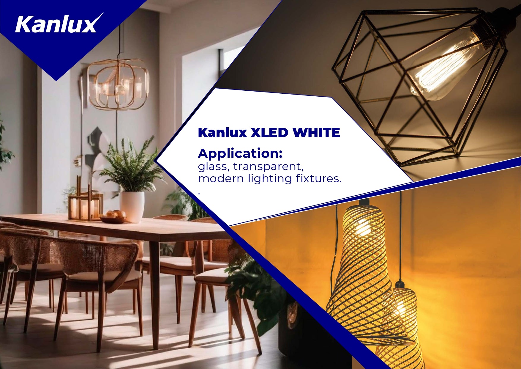 Kanlux XLED White Filament E27 LED Light Bulb A60 ST64 C35 G45 Warm White