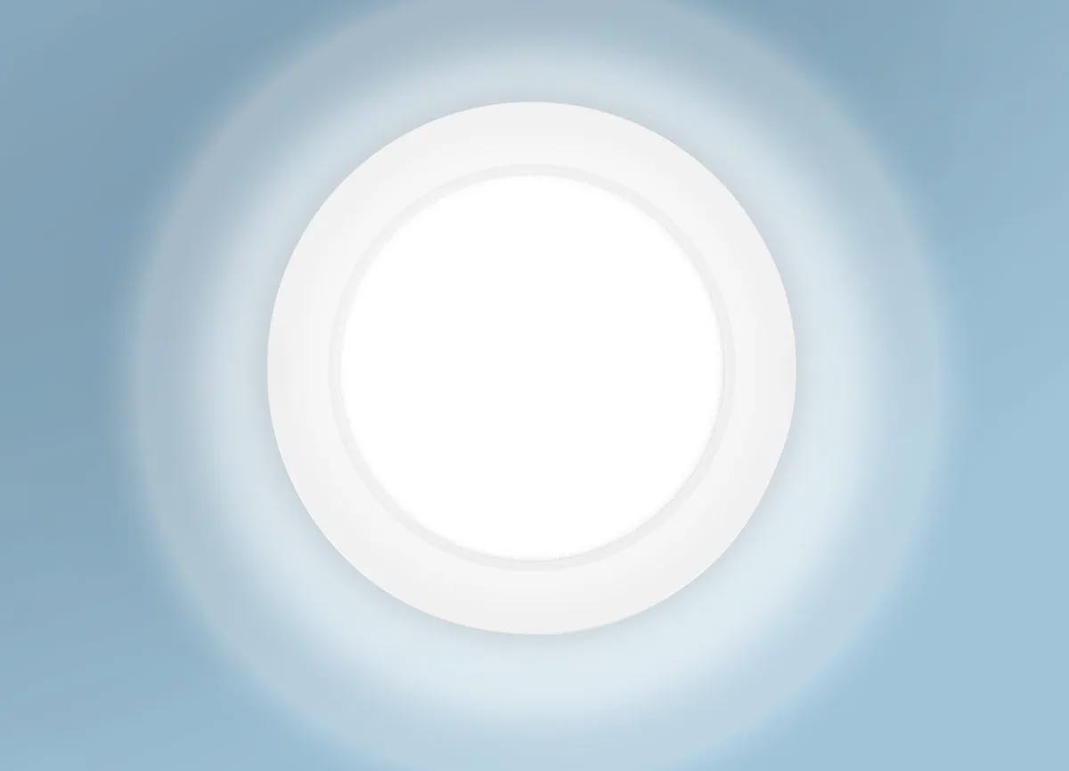 Aigostar 6W LED Light Round Surface Mounted Under Cabinet Cuppboard Shelf Daylight Back Lit