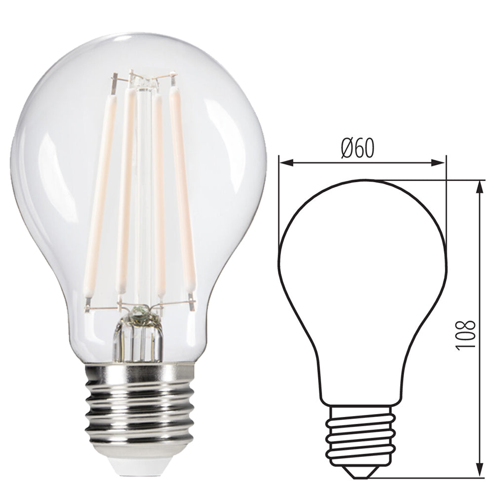 Kanlux XLED White Filament E27 LED Light Bulb A60 ST64 C35 G45 Warm White