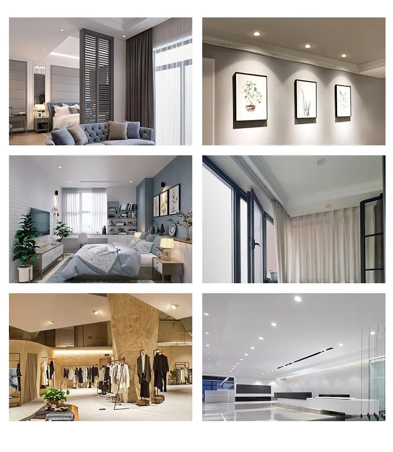 Aigostar 7W LED Light Round Recessed Ceiling Mounted Adjustable Spotlight Downlight Tilt Angle Daylight 6500K