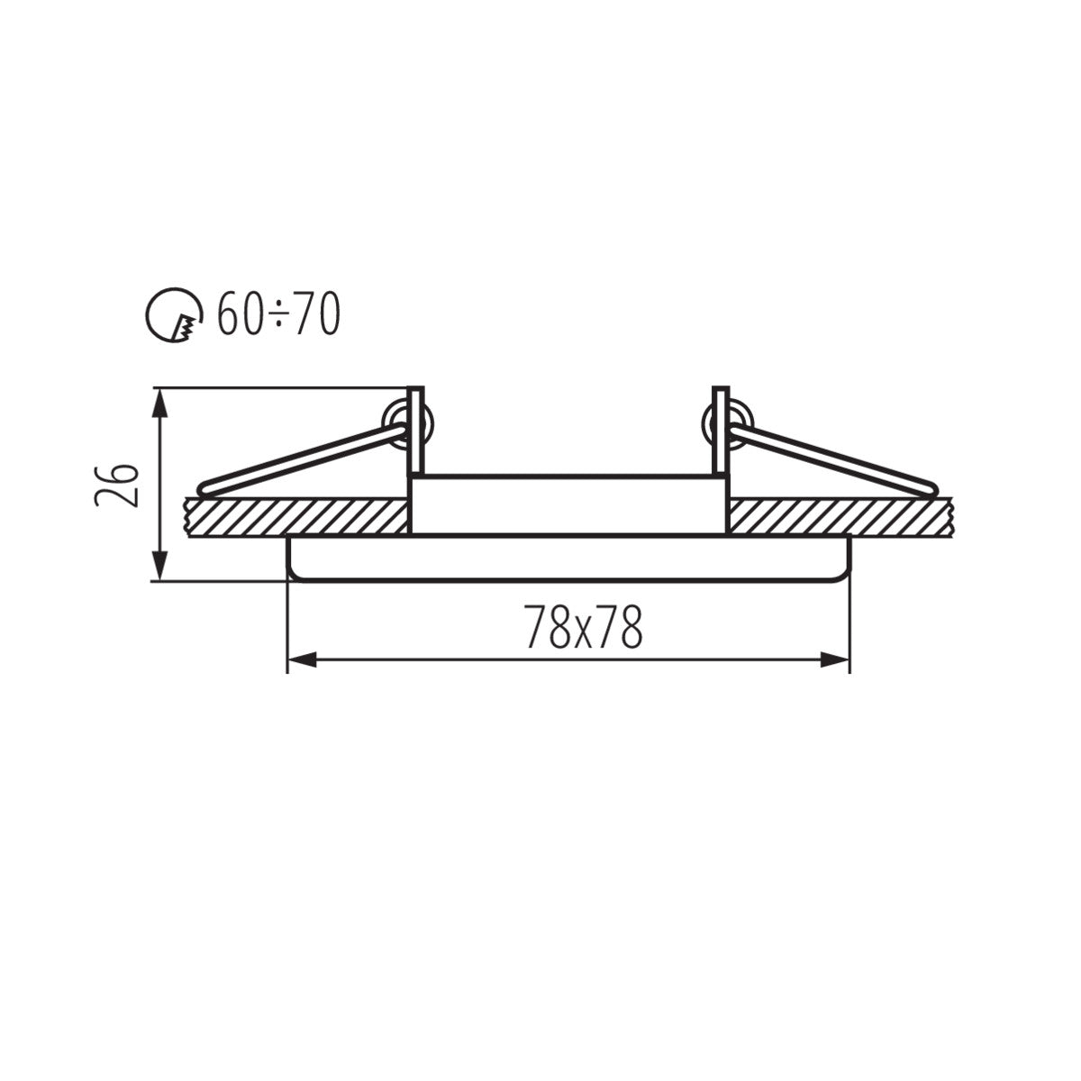 Kanlux NESTA Ceiling Recessed Mounted Fixed / Tilt GU10 Spot Light Fitting