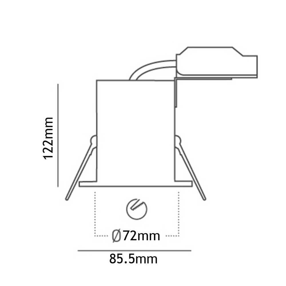 Lumilife GU10 Fire Rated Spot Light Fitting - IP20 - Quick Connect - Ceiling Recessed Mounted