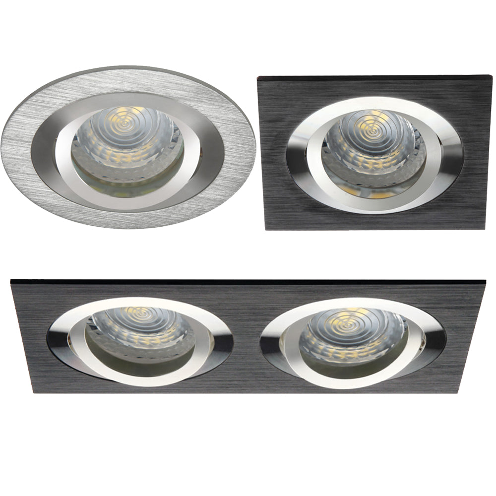 Kanlux SEIDY Adjustable Tilt Ceiling Recessed Mounted GU10 Spot Light Decorative Fitting