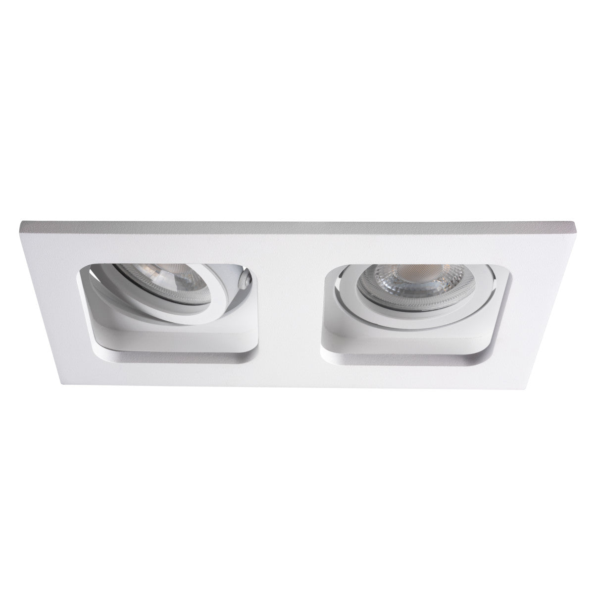 Kanlux REUL Ceiling Recessed Mounted GU10 Square Single Double Spot Light Fitting Lighting