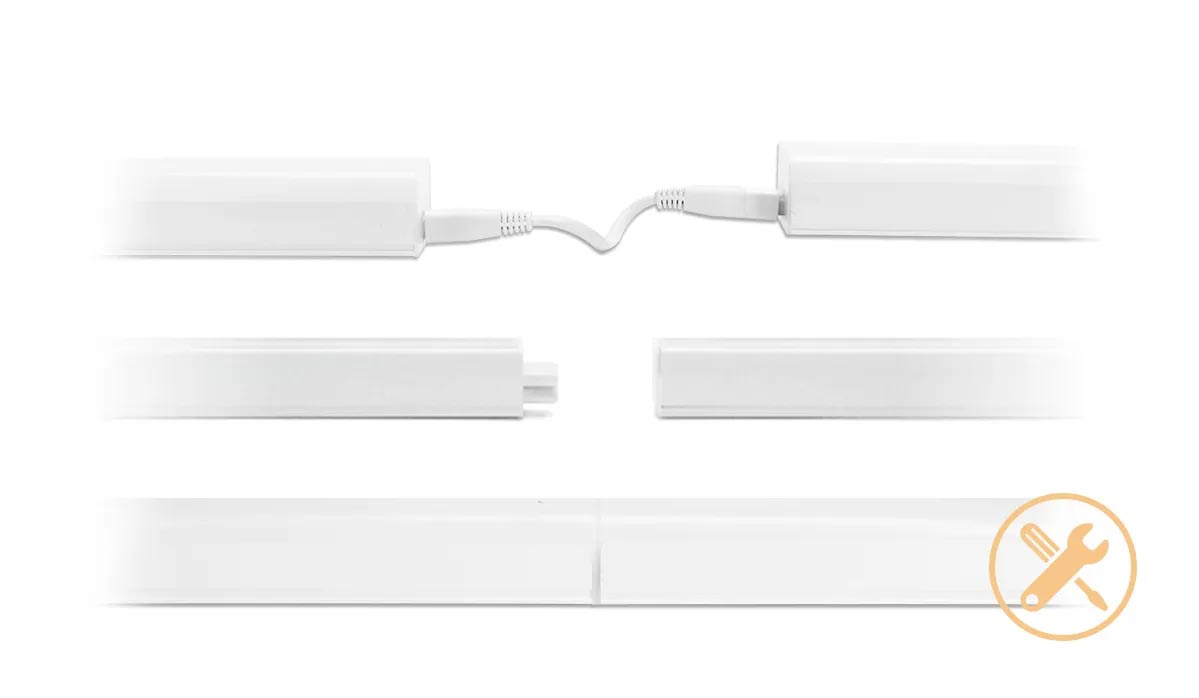 Aigostar 4W 8W 10W LED Under Cabinet Cuppboard Shelf T5 Link Light Daylight