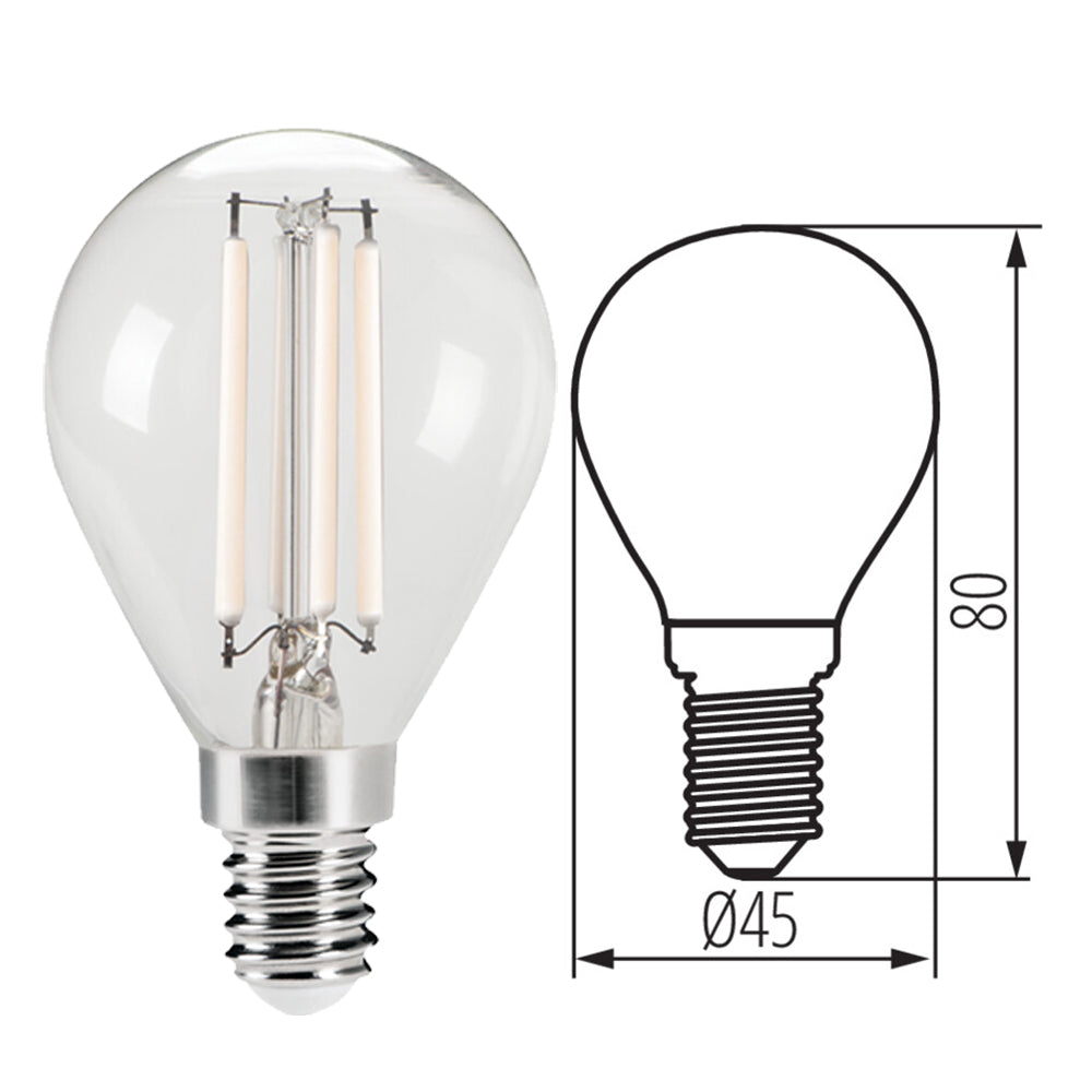 Kanlux XLED White Filament E27 LED Light Bulb A60 ST64 C35 G45 Warm White