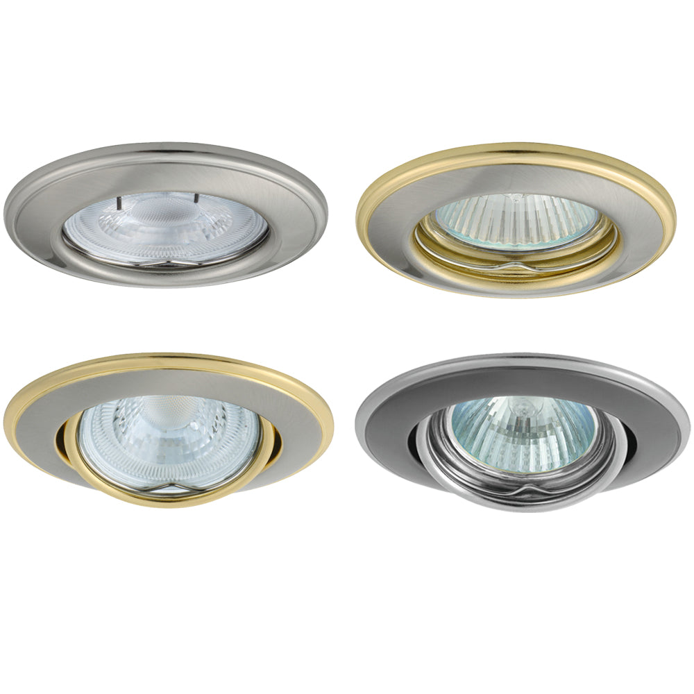 Kanlux HORN Ceiling Recessed Mounted GU10 Fixed / Tilt Spot Down Light Fitting