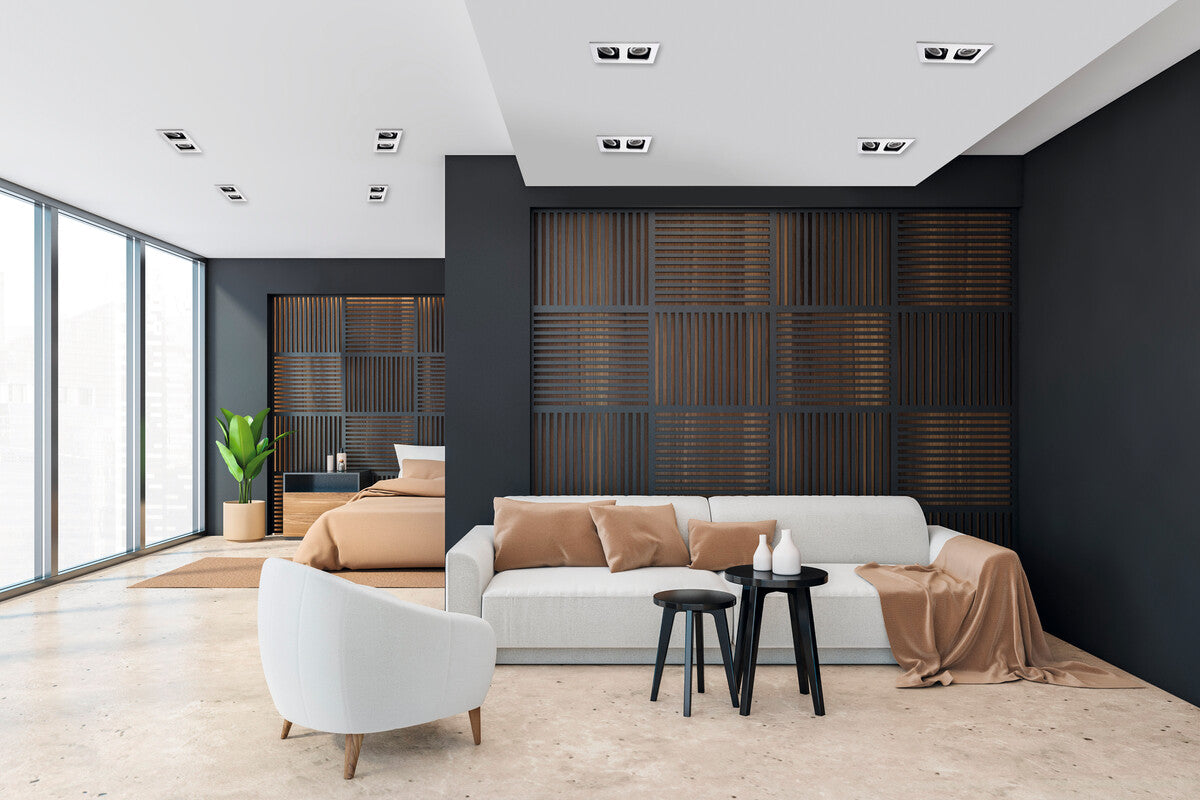 Kanlux REUL Ceiling Recessed Mounted GU10 Square Single Double Spot Light Fitting Lighting