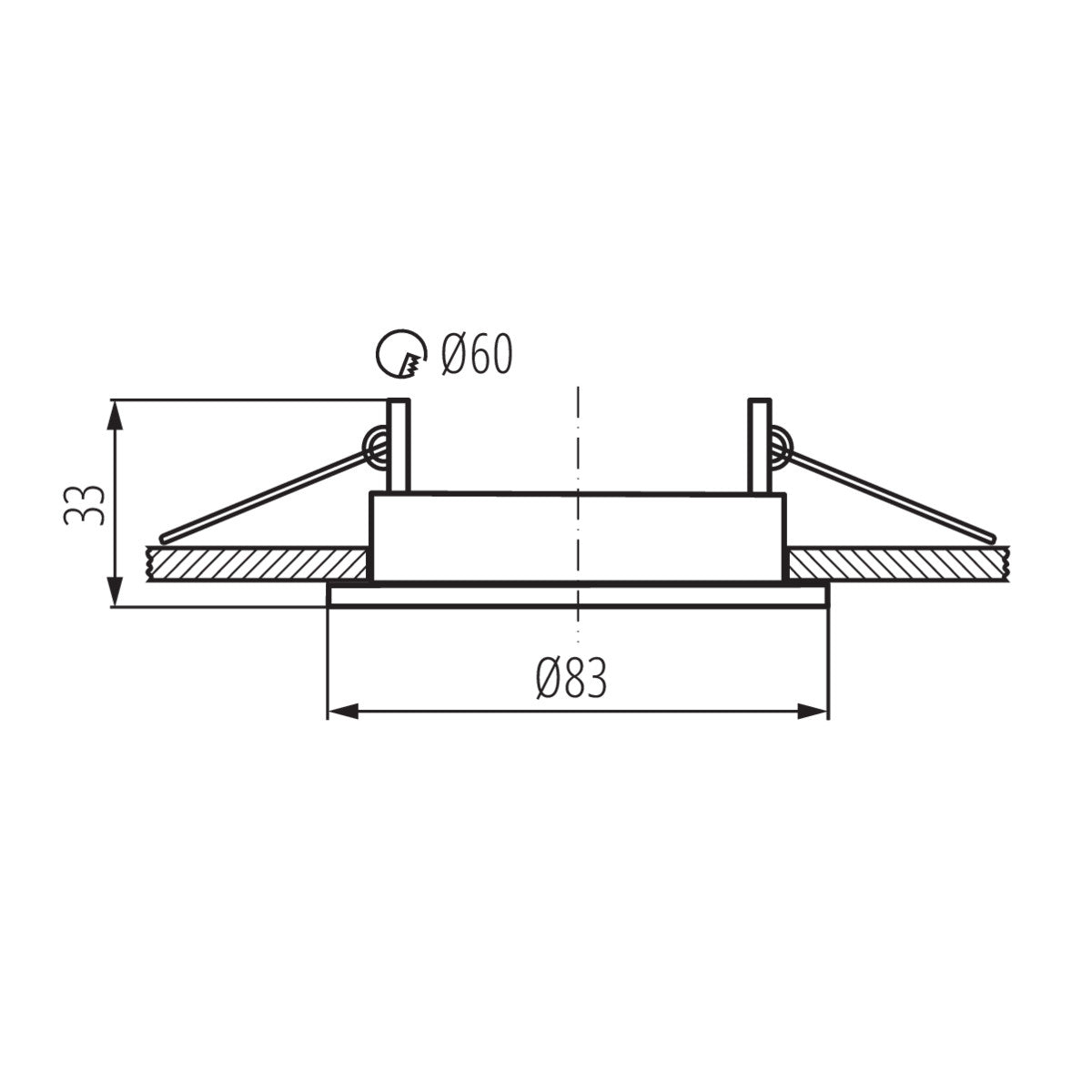 Kanlux ALOR Ceiling Recessed Mounted GU10 Spot Light - Fixed / Tilt - Round Square