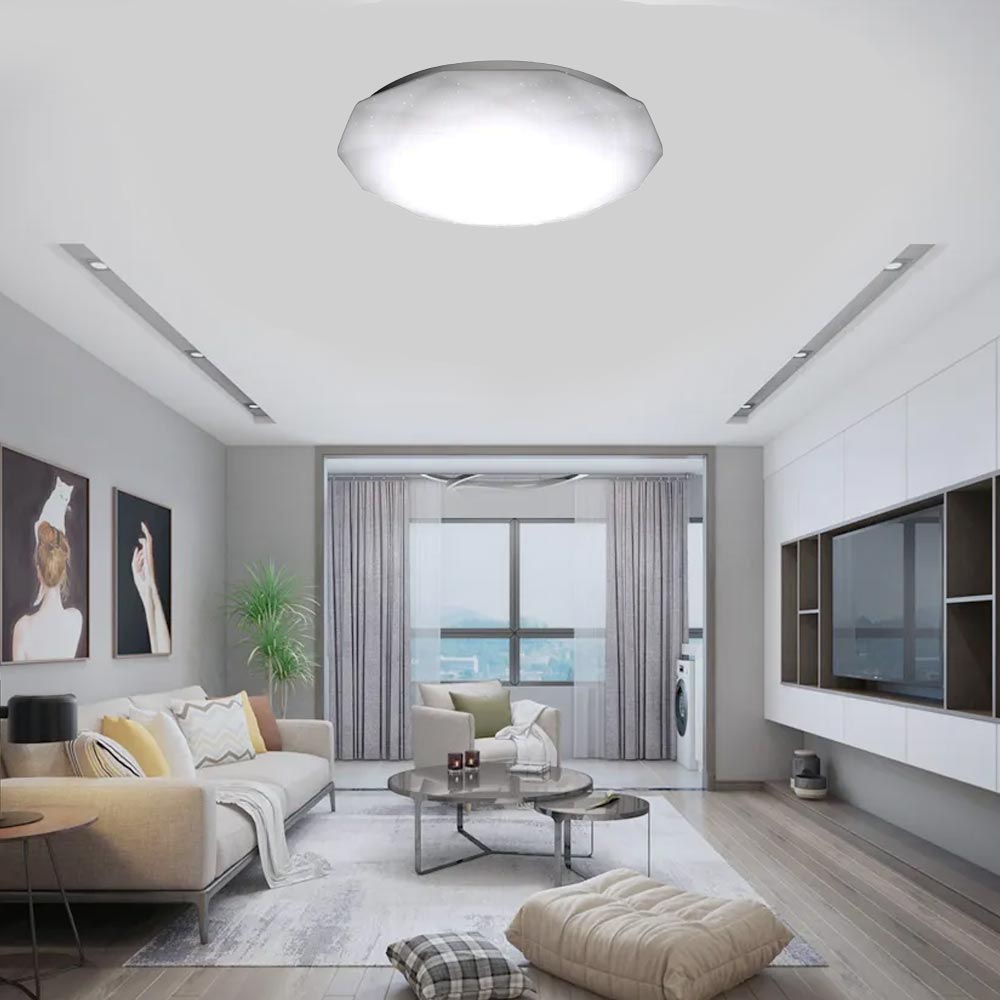 Aigostar 12W 20W 24W LED Round Bulkhead Diamond Ceiling Surface Mounted Bright Light 6500K Daylight