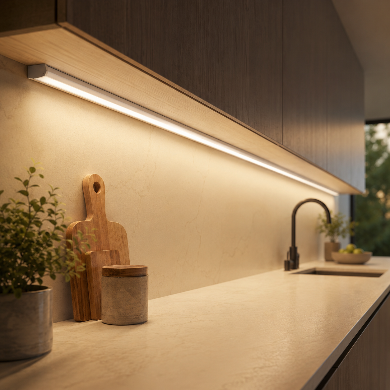 Surface Mounted Aluminium LED Strip Profile with Opal Diffuser – 2M Lengths | 2M–100M Kits
