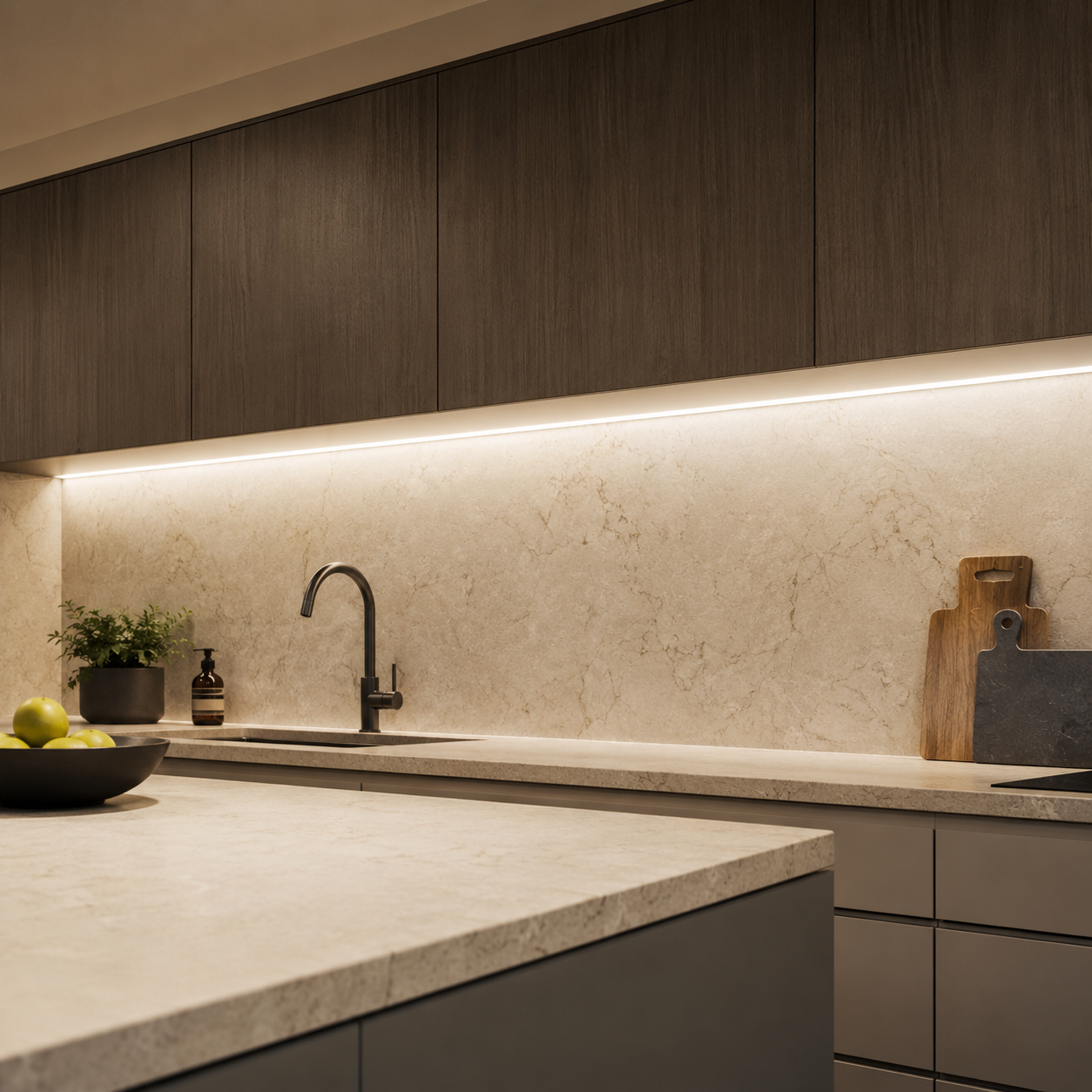 Silver Recessed Aluminium LED Strip Profile with Milky Diffuser – 2M Lengths | 2M–100M Kits