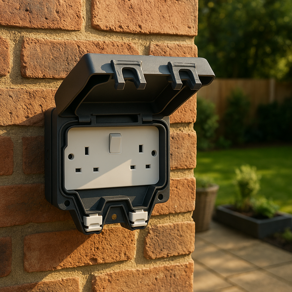 Weatherproof RCD Socket 13A – Schneider Electric LWP3020R – IP66, Twin Plug, Outdoor Power