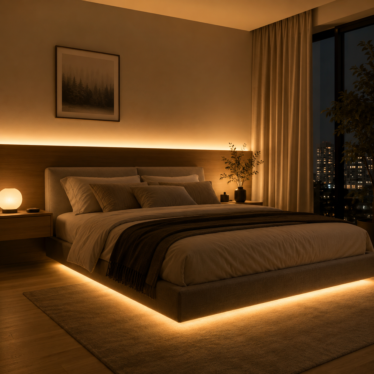 24V CCT COB LED Strip Light Tunable White 2700K–6500K – Dotless Super Bright Self Adhesive LED Tape, 1m–100m