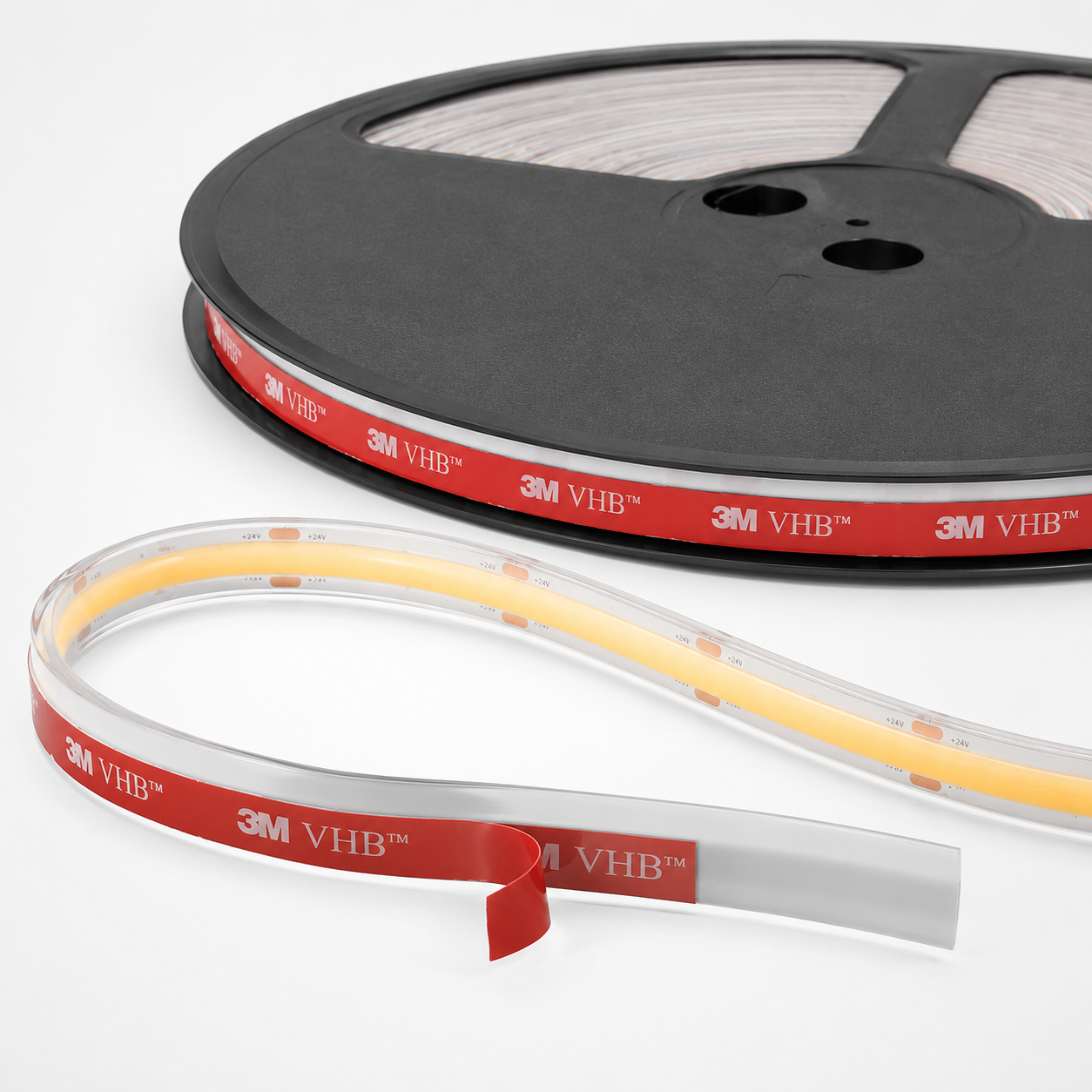 24V COB LED Strip Light Cold White 6500K – IP68 Waterproof Dotless Super Bright Self-Adhesive LED Tape, 1m–100m