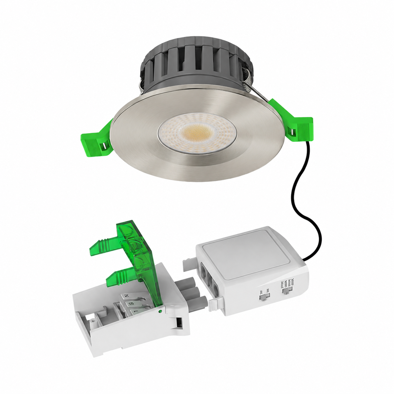 V-TAC IP65 Fire Rated LED Downlight – Dimmable Multi CCT & Wattage, Insulation Coverable, Choice of Bezels