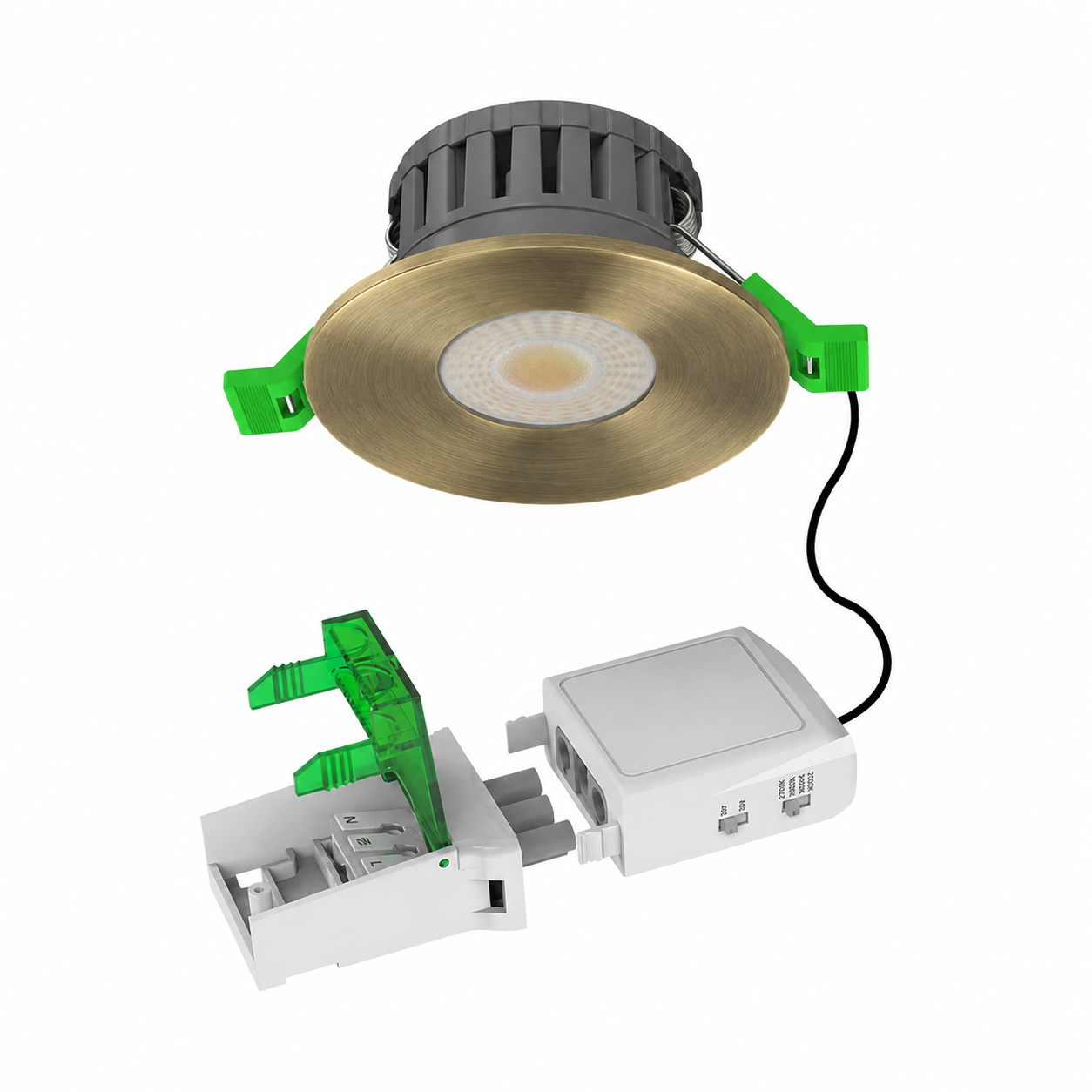 V-TAC IP65 Fire Rated LED Downlight – Dimmable Multi CCT & Wattage, Insulation Coverable, Choice of Bezels