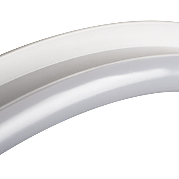 Close-up of Kanlux AVAR O round LED panel light diffuser and frame