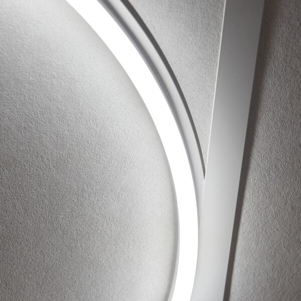Kanlux AVAR O round ceiling panel light curved frame close-up