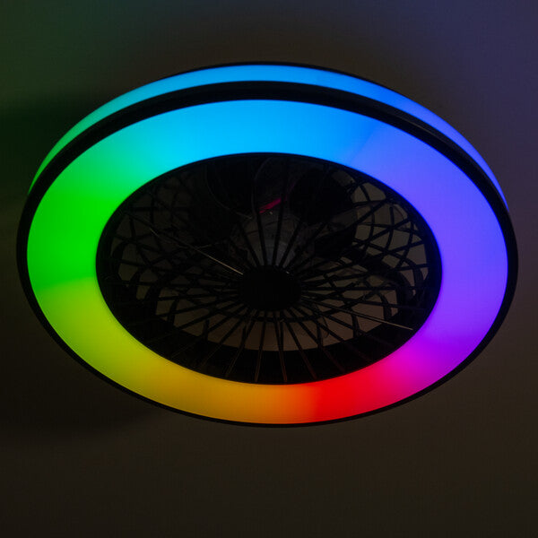 Kanlux PLAVE RGB LED Ceiling Fan Light Remote CCT Reversible Modern 48W