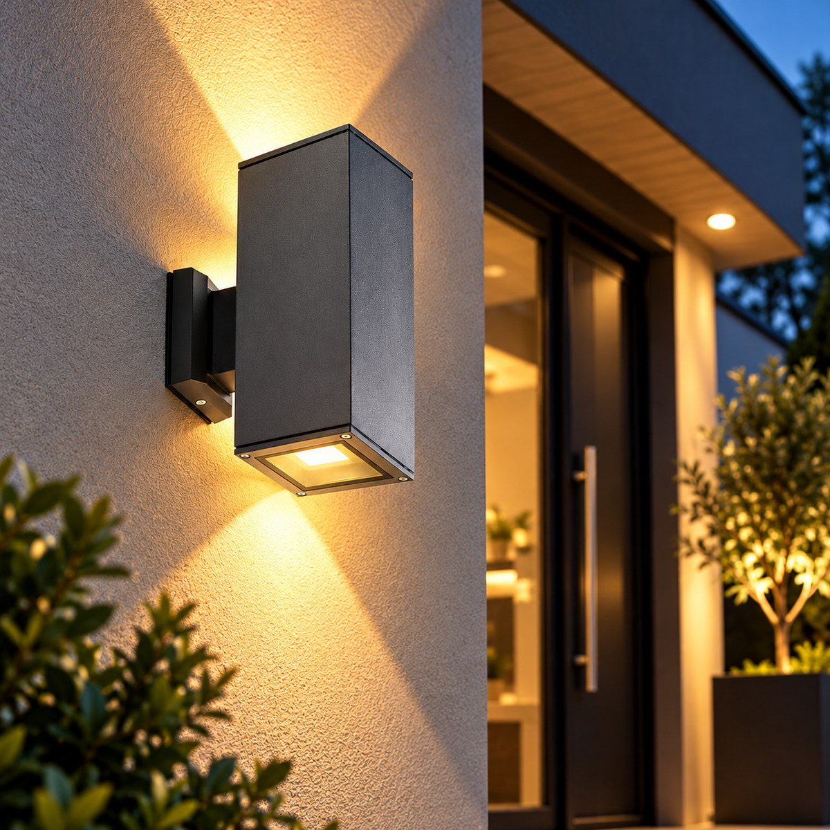 Kanlux LART Up Down Outdoor Wall Light 2x E27 IP54 Anthracite Aluminium