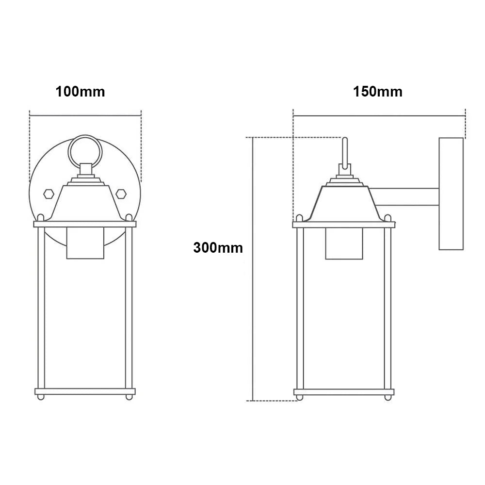 FORUM CERES Wall Fitting Lantern Light E27-IP44