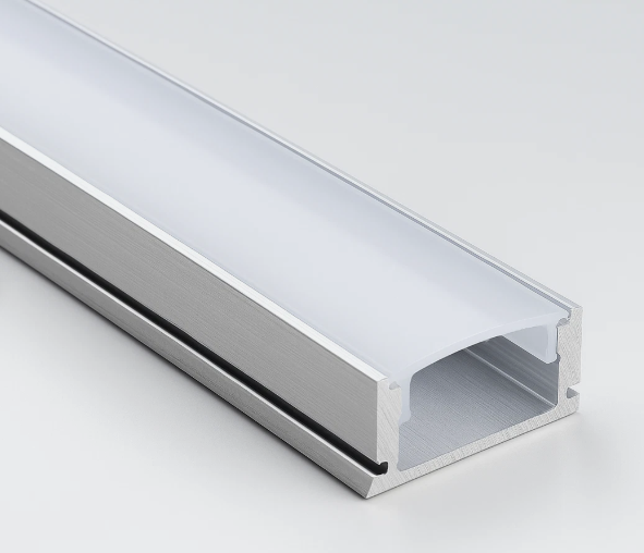 Surface Mounted Aluminium LED Strip Profile with Opal Diffuser β 2M Lengths | 2Mβ100M Kits